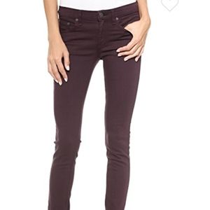 rag & bone burgundy skinny jeans